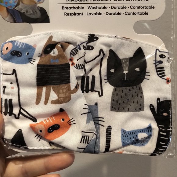 NWT LOT 3 Kids Reusable Masks Children mask printed 2 layers %100 Cotton inside - Picture 2 of 16